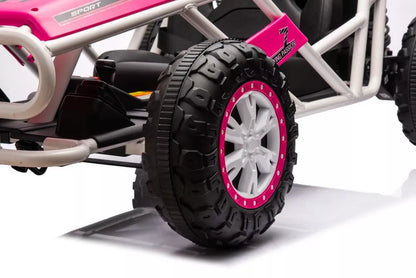 Akumuliatorinis visureigis Buggy A8812 rožinis 24V