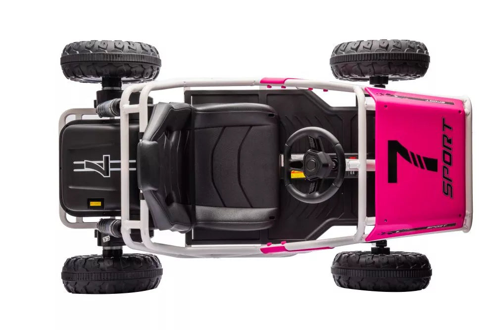 Akumuliatorinis visureigis Buggy A8812 rožinis 24V
