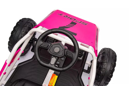 Akumuliatorinis visureigis Buggy A8812 rožinis 24V