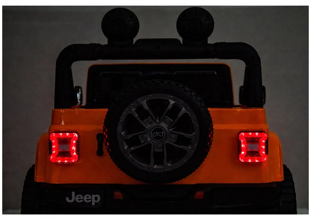 Akumuliatorinis visureigis Jeep Rubicon 4x4 DK-JWR556 4x200W 24V Oranžinis