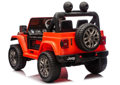 Akumuliatorinis visureigis Jeep Rubicon 4x4 DK-JWR556 4x200W 24V Oranžinis