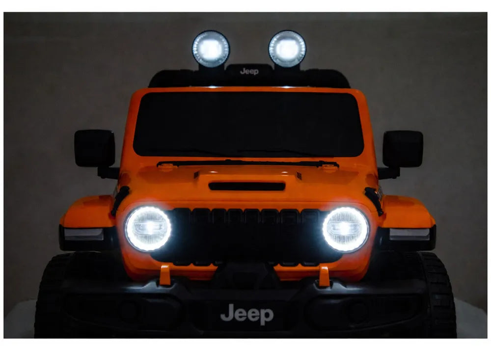 Akumuliatorinis visureigis Jeep Rubicon 4x4 DK-JWR556 4x200W 24V Oranžinis