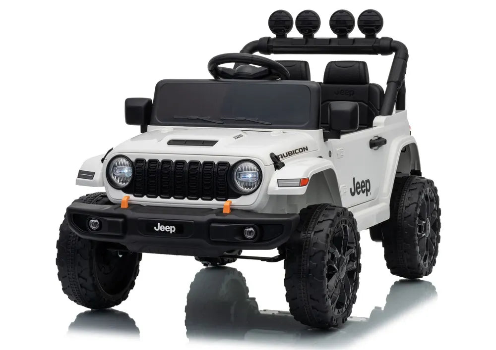 Akumuliatorinis visureigis Jeep Rubicon DK-JWR558 24V baltas