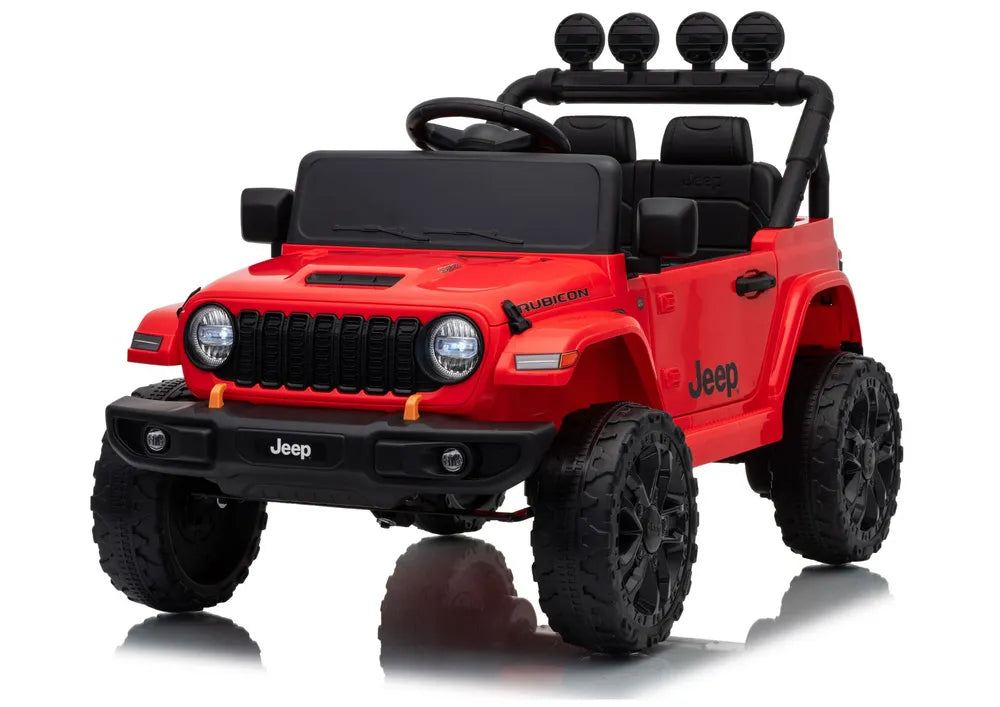 Akumuliatorinis visureigis Jeep Rubicon DK-JWR558 24V Raudonas