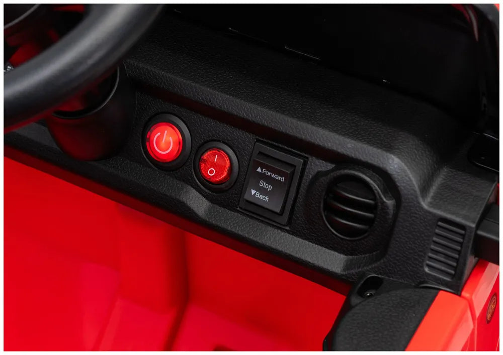 Akumuliatorinis visureigis Jeep Rubicon DK-JWR558 24V Raudonas