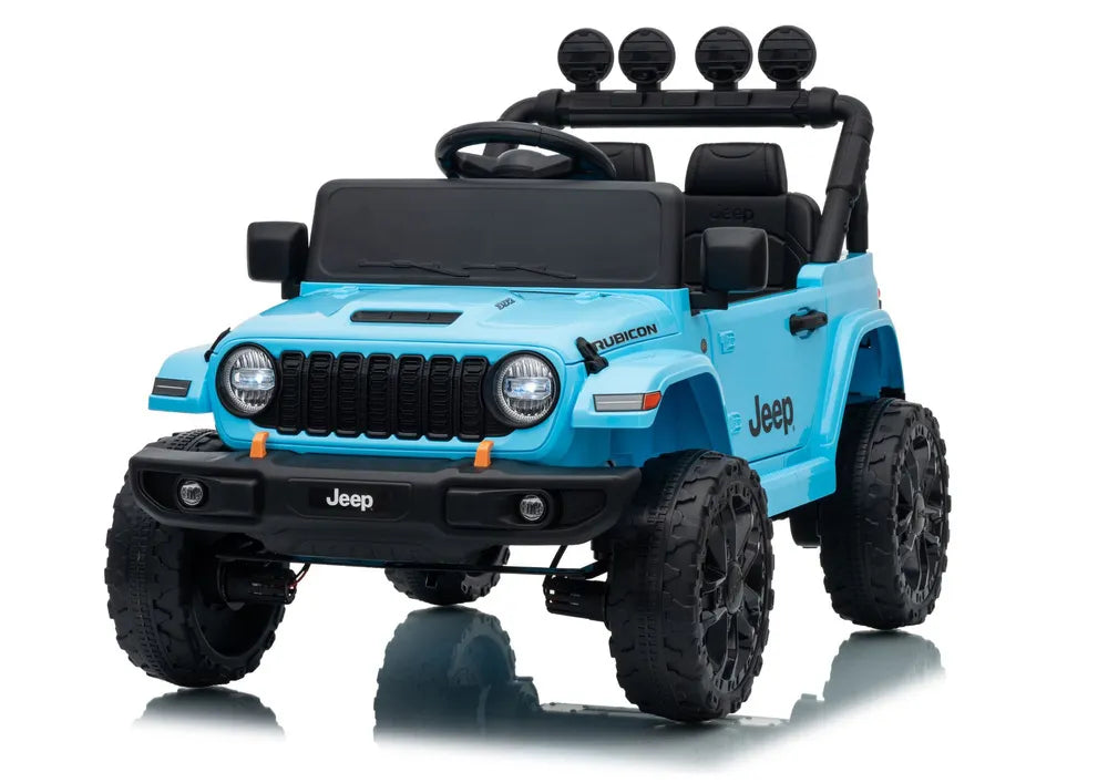 Akumuliatorinis visureigis Jeep Rubicon DK-JWR558 24V, šviesiai mėlynas
