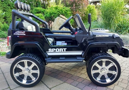 Akumuliatorinis visureigis Jeep S2388, juodas, 4x45W