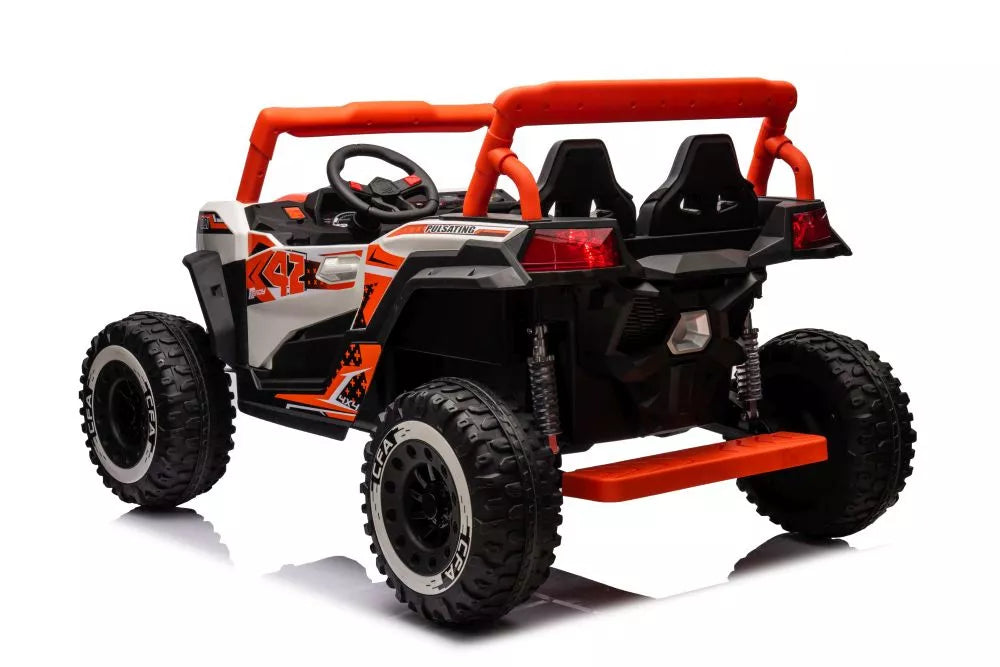 Akumuliatorinis visureigis NEL-913 oranžinis 4x4 24V