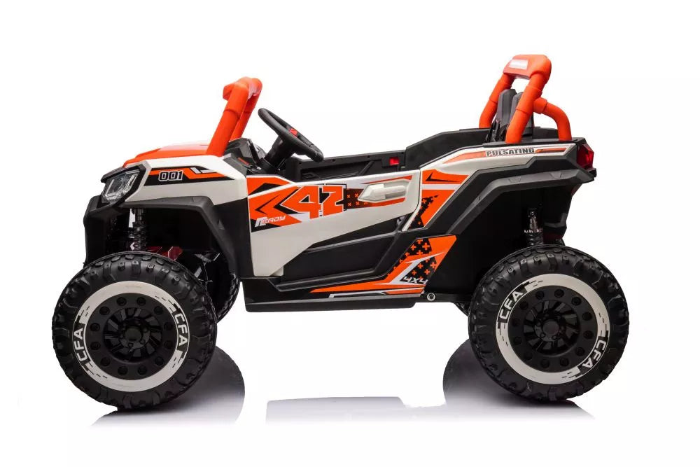 Akumuliatorinis visureigis NEL-913 oranžinis 4x4 24V