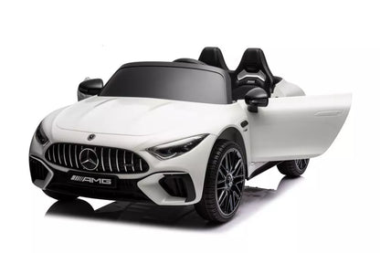 Baltas akumuliatorinis automobilis Mercedes AMG SL63