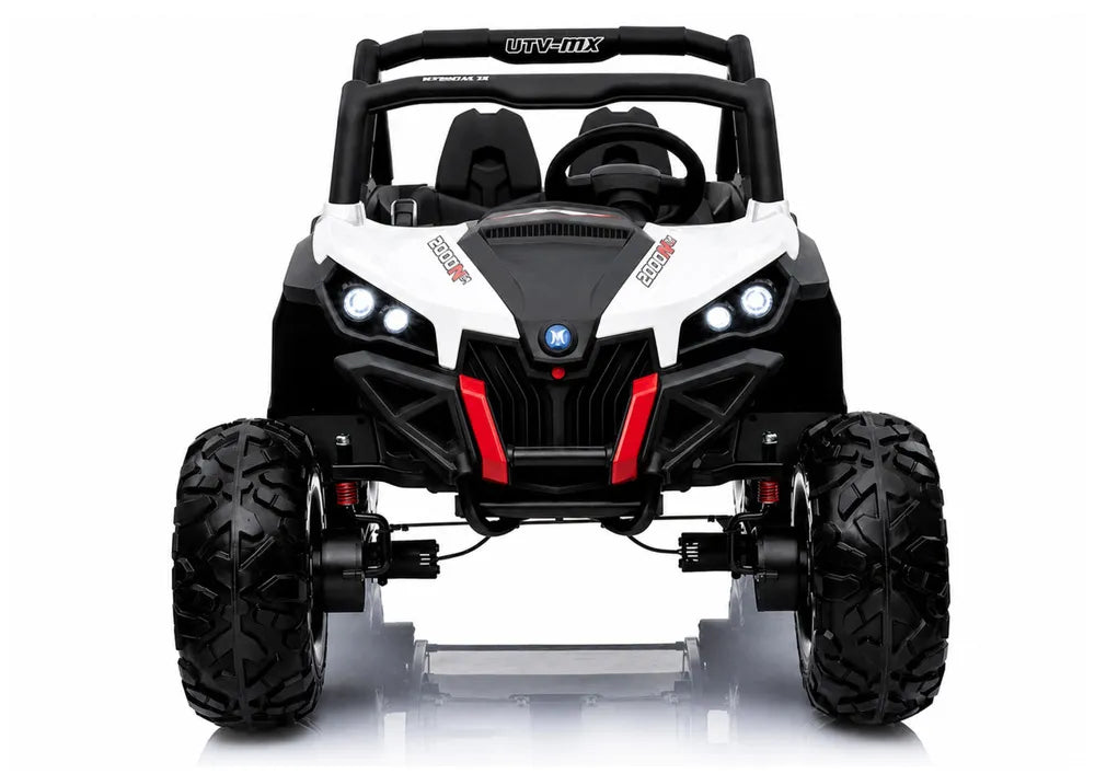 Baltas elektrinis vaikiškas visureigis Jeep XMX