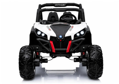 Baltas elektrinis vaikiškas visureigis Jeep XMX
