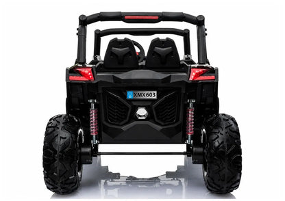 Baltas elektrinis vaikiškas visureigis Jeep XMX