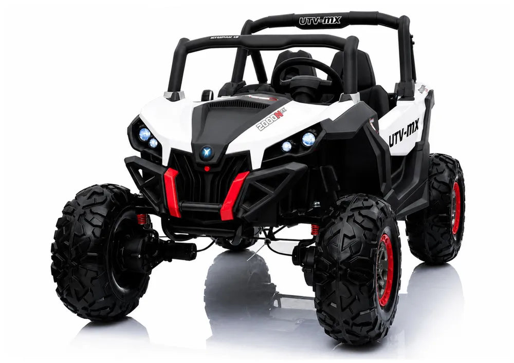 Baltas elektrinis vaikiškas visureigis Jeep XMX
