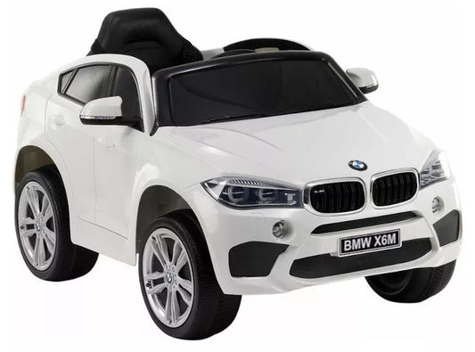 Baltas vaikiškas elektromobilis BMW X6