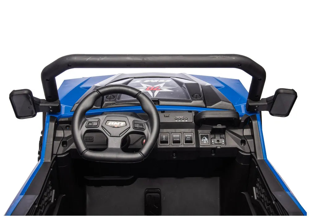Baterija varomas 6 ratų elektromobilis XB-1038A 4x4 24V, mėlynas
