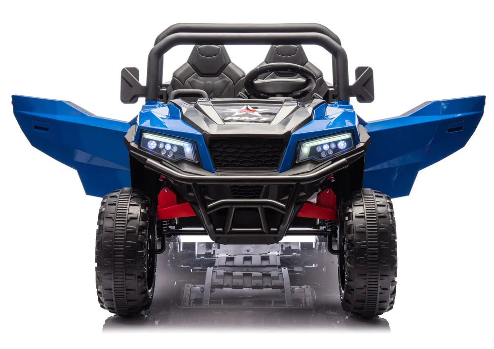Baterija varomas 6 ratų elektromobilis XB-1038A 4x4 24V, mėlynas