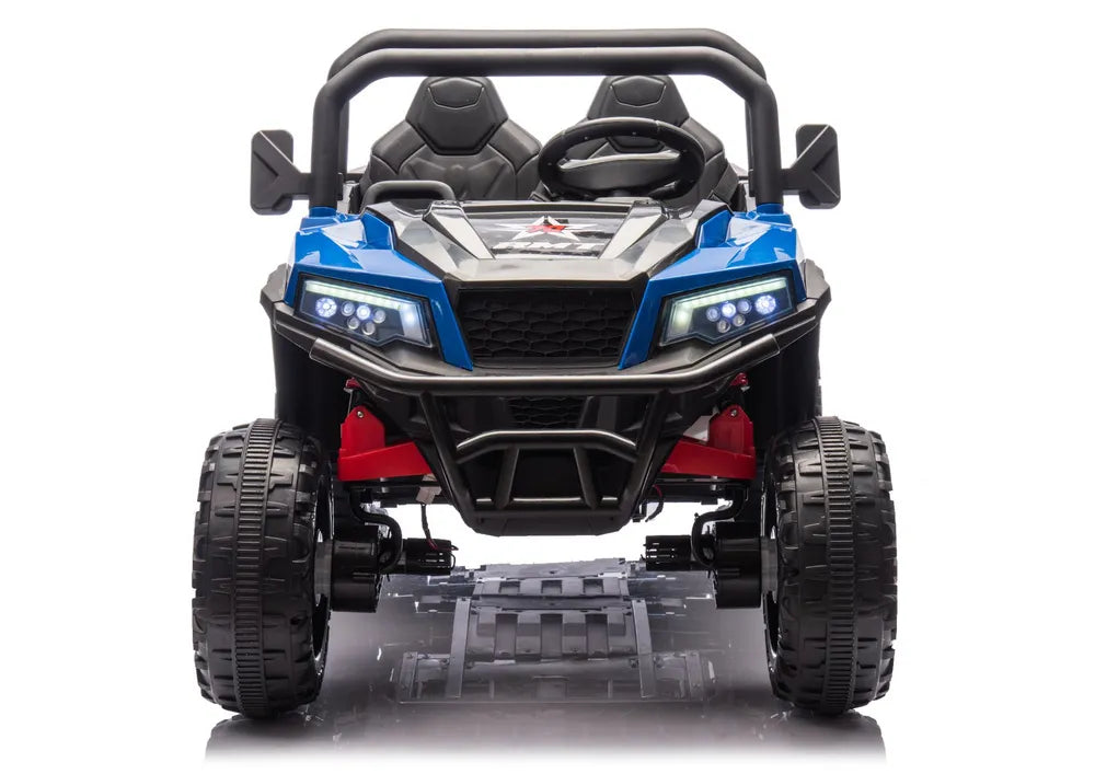 Baterija varomas 6 ratų elektromobilis XB-1038A 4x4 24V, mėlynas