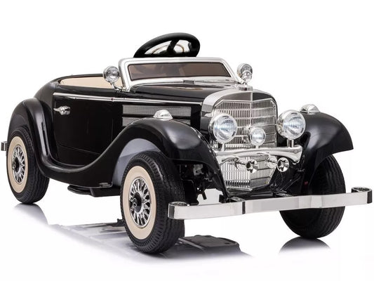 Elektrikinis vaikiškas automobilis Mercedes 540K, juodas