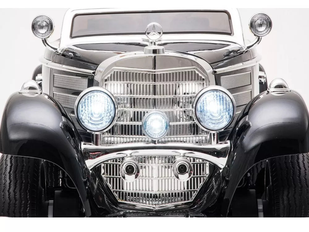 Elektrikinis vaikiškas automobilis Mercedes 540K, juodas