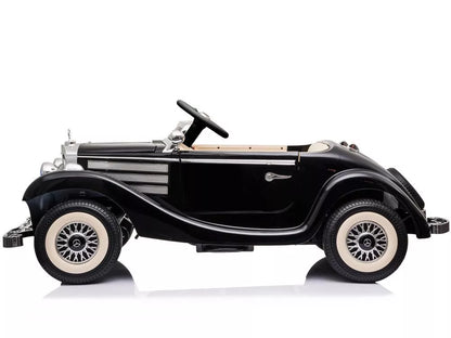 Elektrikinis vaikiškas automobilis Mercedes 540K, juodas