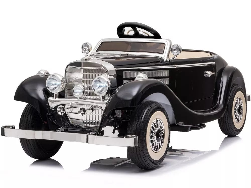 Elektrikinis vaikiškas automobilis Mercedes 540K, juodas