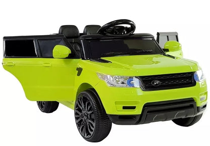 Elektrinis automobilis vaikams HL1638 su LED šviesomis, MP3 ir nuotolinio valdymo pultu, žalias