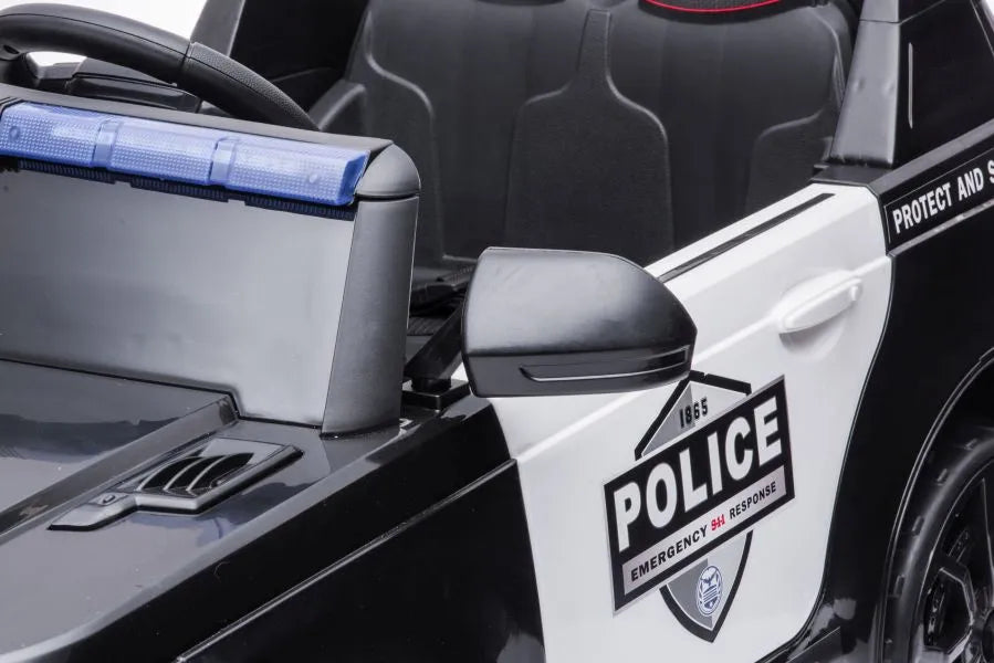 Elektrinis policijos automobilis LEAN CARS BBH-021, juodas