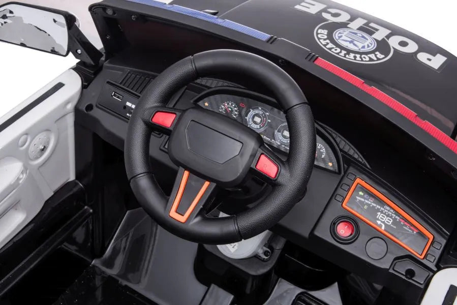 Elektrinis policijos automobilis LEAN CARS BBH-021, juodas