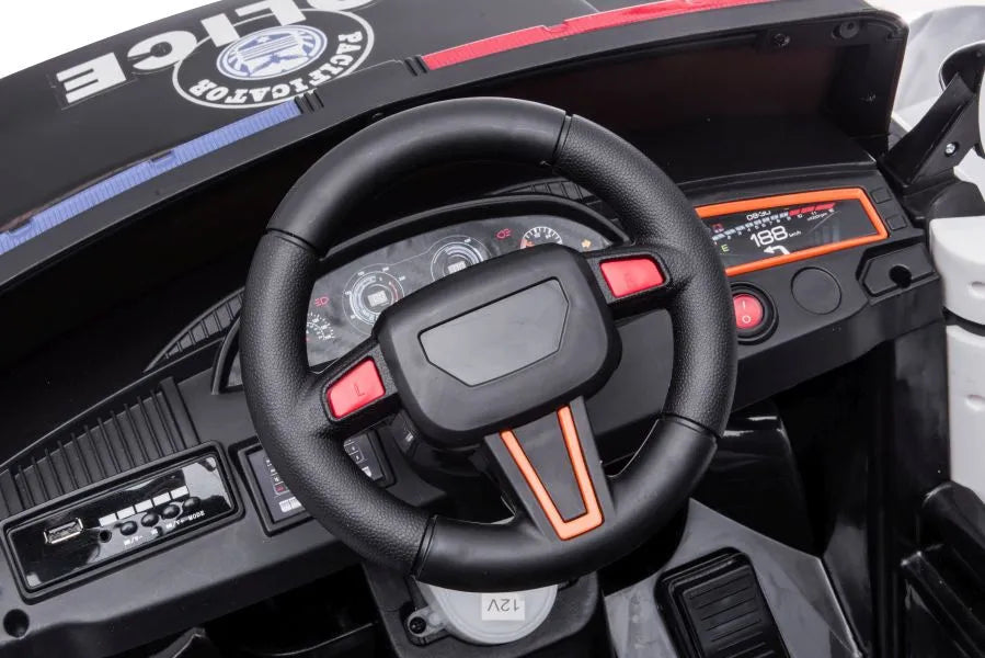 Elektrinis policijos automobilis LEAN CARS BBH-021, juodas