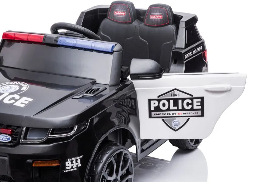 Elektrinis policijos automobilis LEAN CARS BBH-021, juodas
