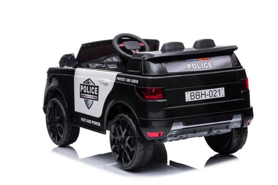 Elektrinis policijos automobilis LEAN CARS BBH-021, juodas