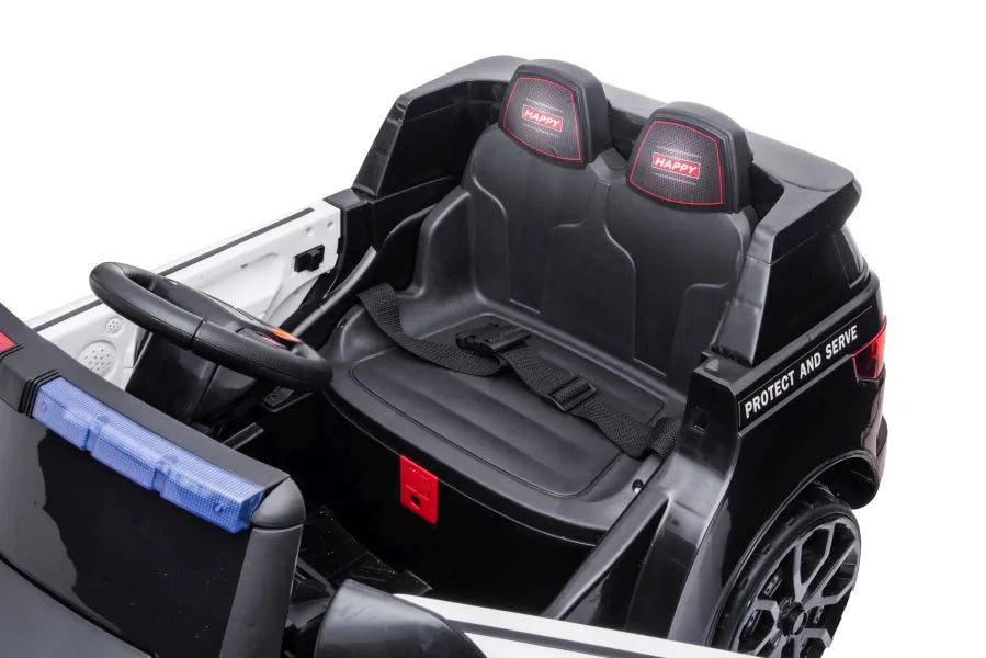 Elektrinis policijos automobilis LEAN CARS BBH-021, juodas