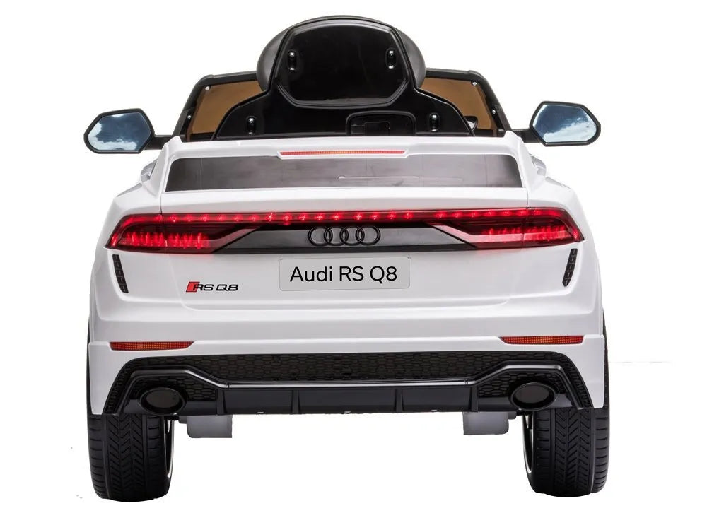 Elektrinis vaikiškas automobilis Audi RS Q8, baltas