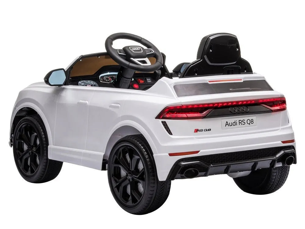 Elektrinis vaikiškas automobilis Audi RS Q8, baltas