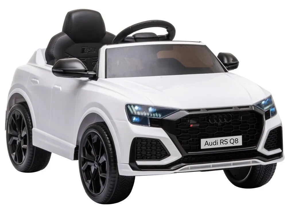 Elektrinis vaikiškas automobilis Audi RS Q8, baltas