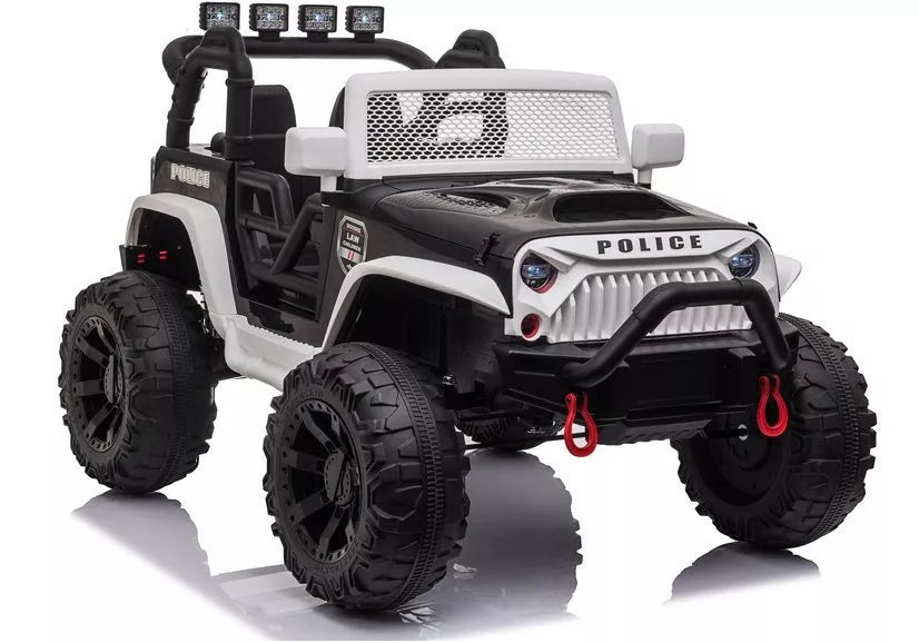 Elektrinis vaikiškas automobilis Jeep JC666 – baltas
