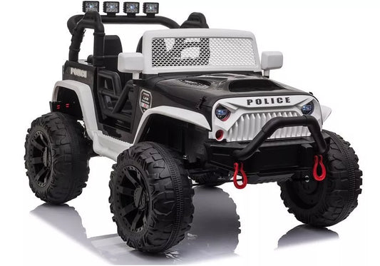 Elektrinis vaikiškas automobilis Jeep JC666 – baltas