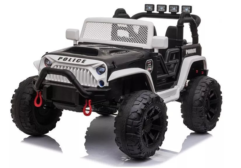 Elektrinis vaikiškas automobilis Jeep JC666 – baltas