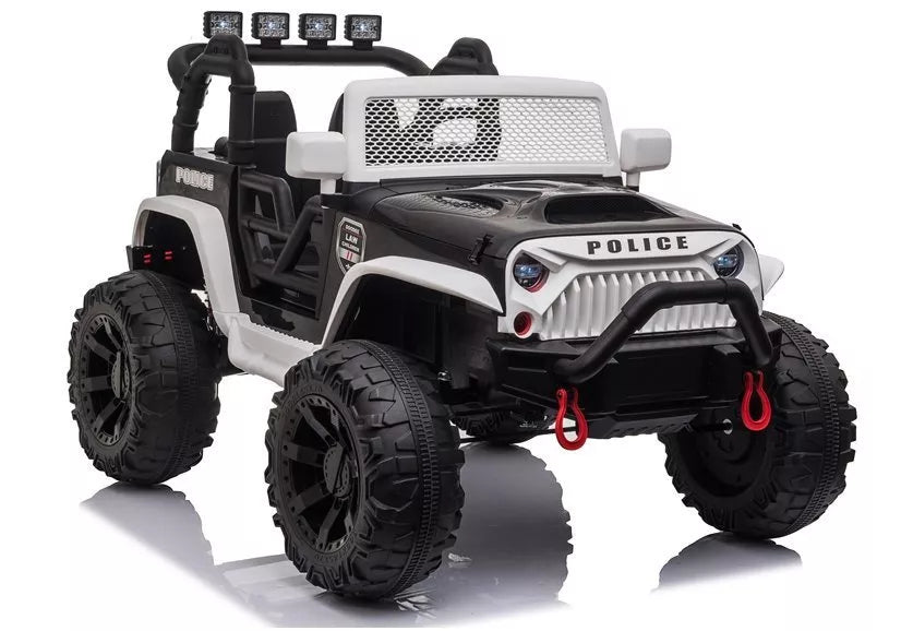 Elektrinis vaikiškas automobilis Jeep JC666 – baltas