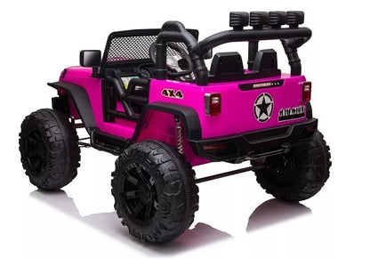 Elektrinis vaikiškas automobilis Jeep JC666 rožinės spalvos
