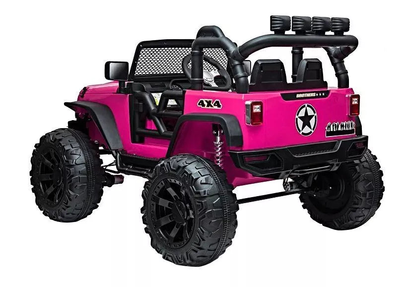 Elektrinis vaikiškas automobilis Jeep JC666, rožinis