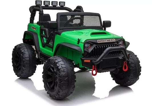 Elektrinis vaikiškas automobilis Jeep JC666 žalias