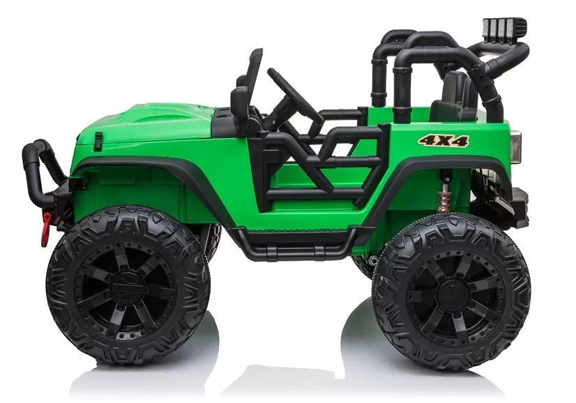 Elektrinis vaikiškas automobilis Jeep JC666 žalias