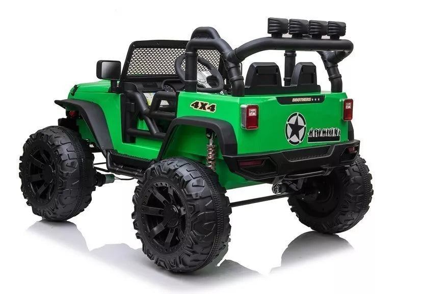 Elektrinis vaikiškas automobilis Jeep JC666 žalias