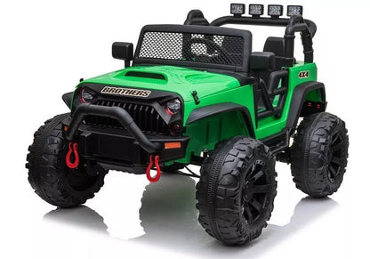 Elektrinis vaikiškas automobilis Jeep JC666 žalias