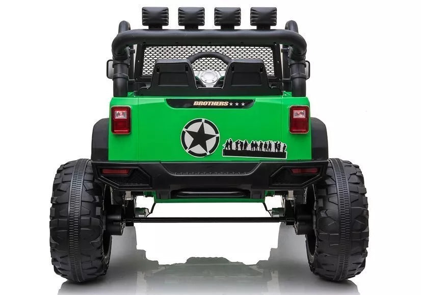 Elektrinis vaikiškas automobilis Jeep JC666 žalias