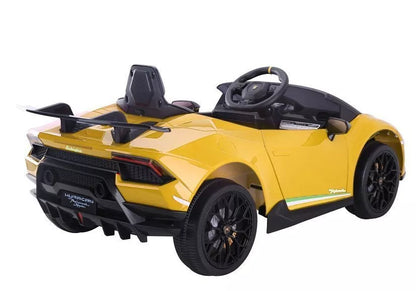 Elektrinis vaikiškas automobilis Lamborghini Huracan, geltonas