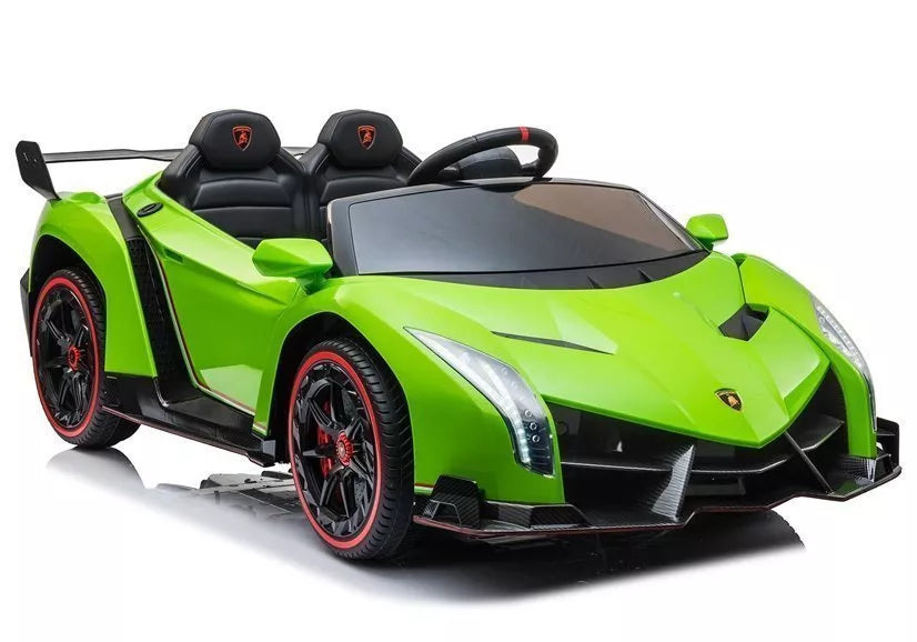 Elektrinis vaikiškas automobilis Lamborghini Veneno, baltas