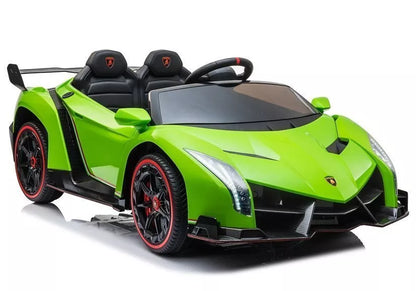 Elektrinis vaikiškas automobilis Lamborghini Veneno, baltas